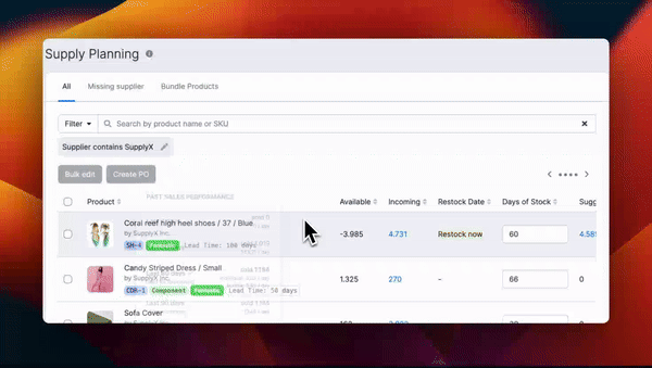Editable Filters