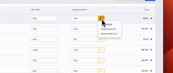 Minimum Order Quantity 