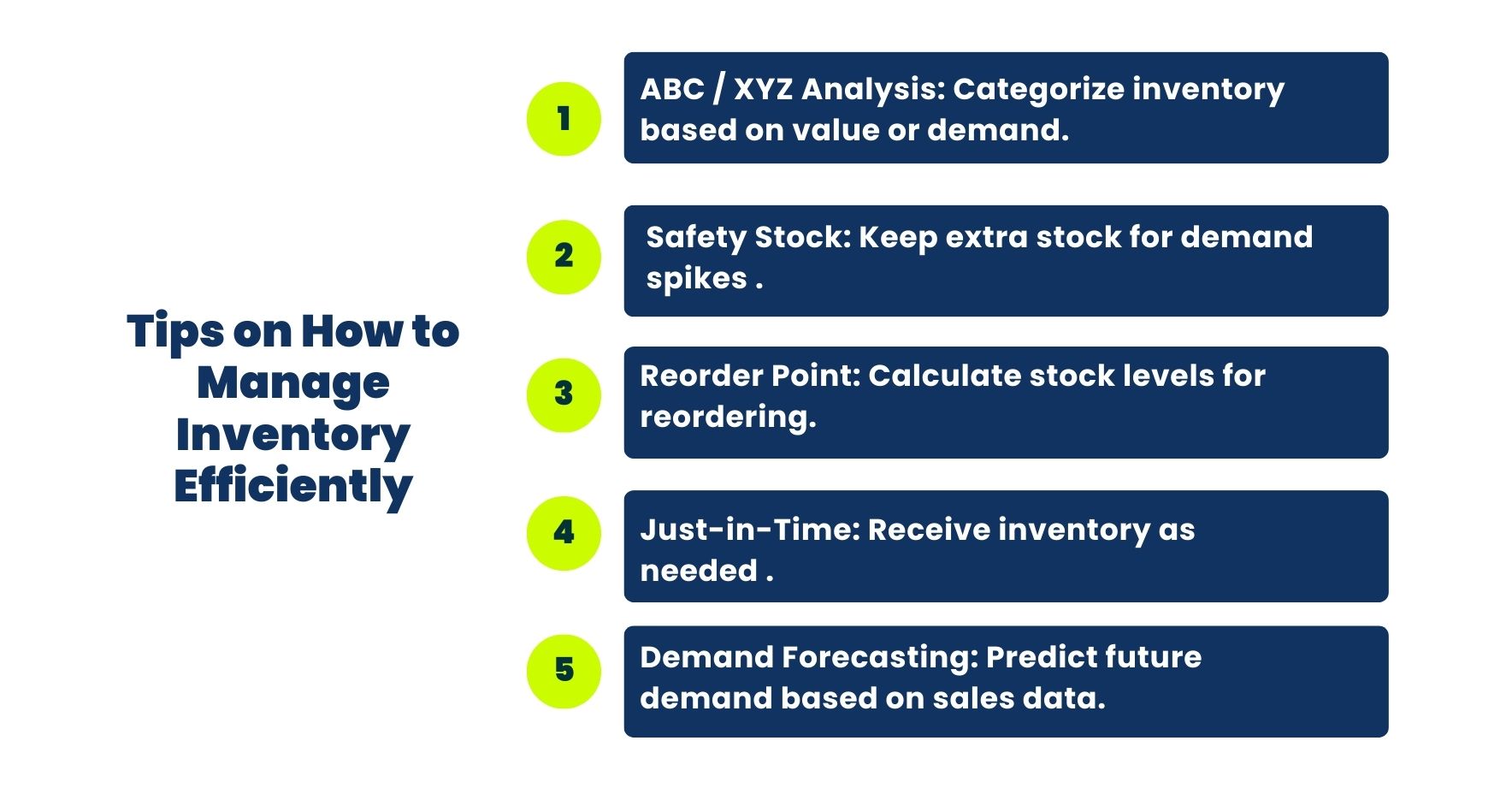 A summary of tips including a successful eCommerce inventory management.