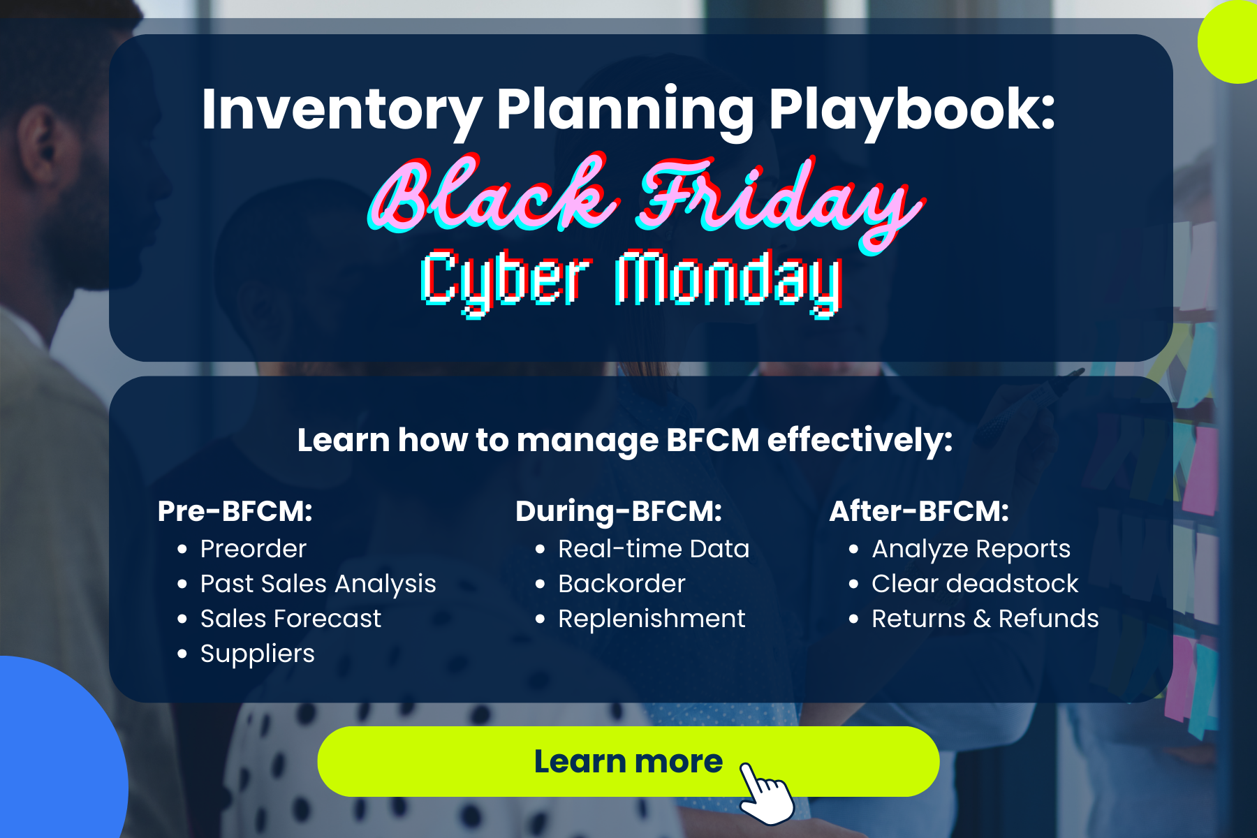 Inventory planning playbook for Black Friday and Cyber Monday