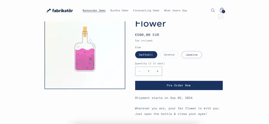 How backorders look like on your product pages.