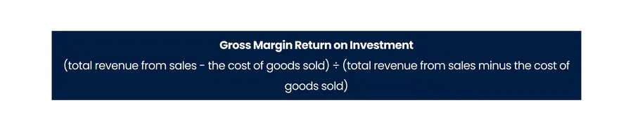 Gross margin return on investment formula.
