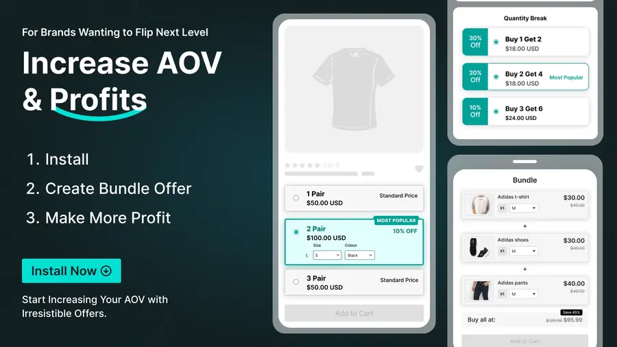 Pumper Bundles Volume Discount as one of the best bundling Shopify apps for Black Friday and Cyber Monday.