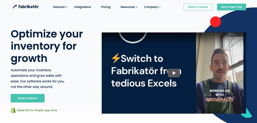 Image from the website of Fabrikatör inventory assistant.