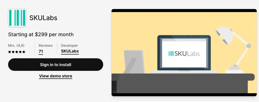 Shopify store image of SKULabs.
