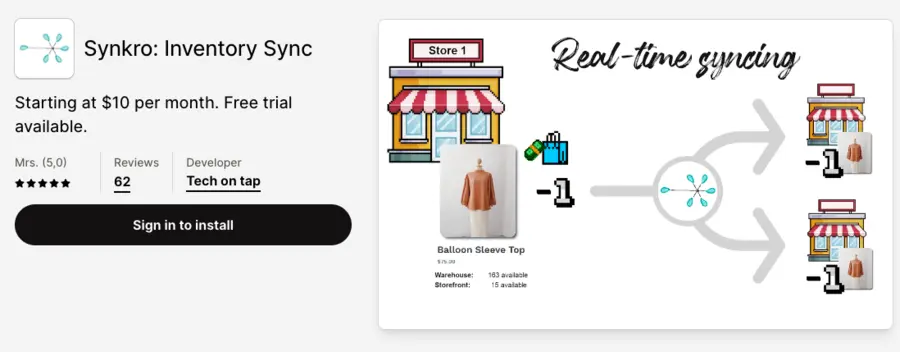 Image of Synkro app.