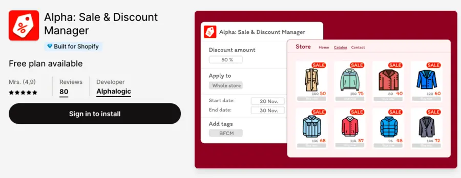 Image of Alpha app.