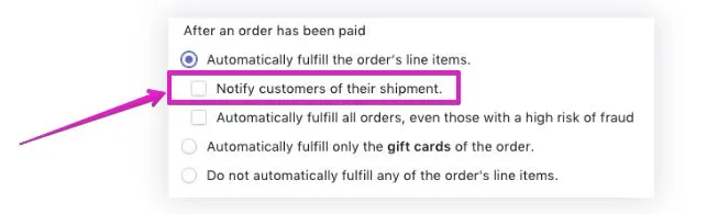 Image showing order actions for Shopify users.