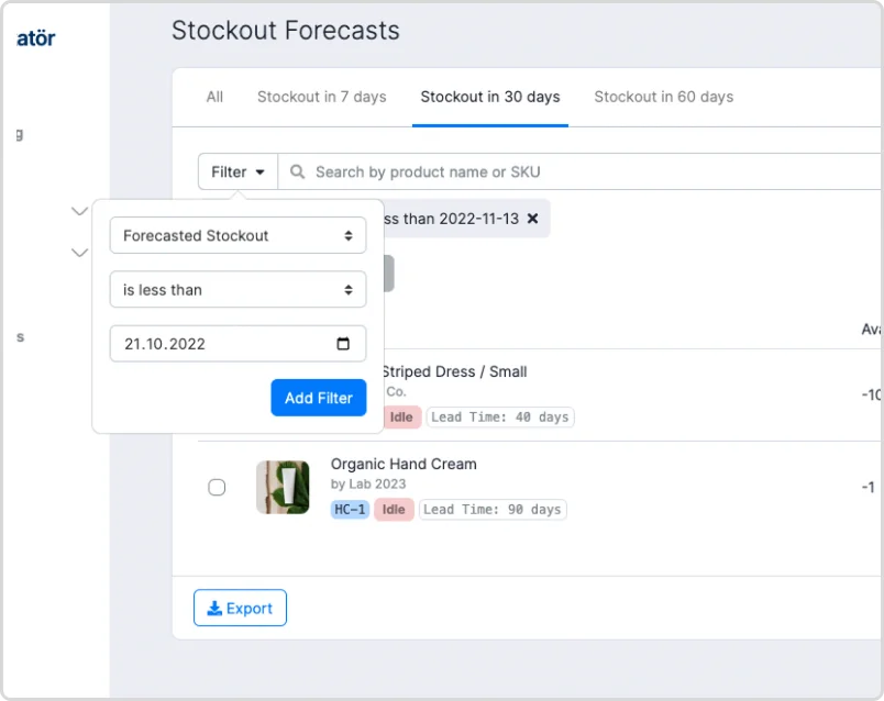 fabrikator-stockout-filters