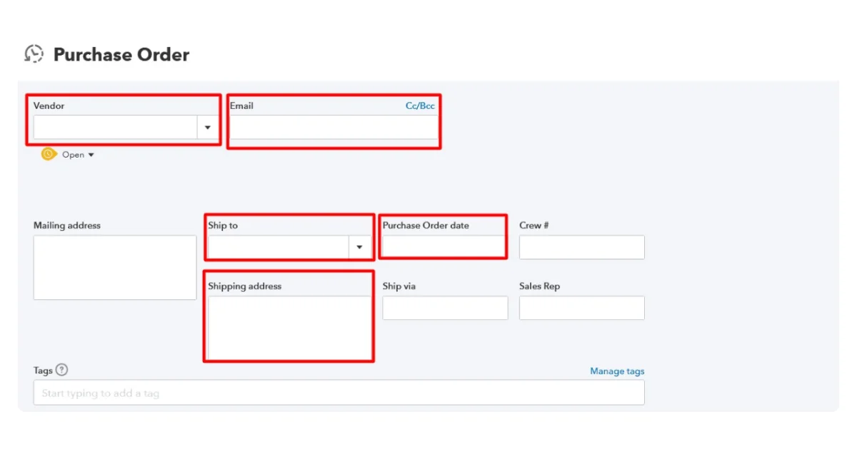 quickbooks-creating-purchase-order