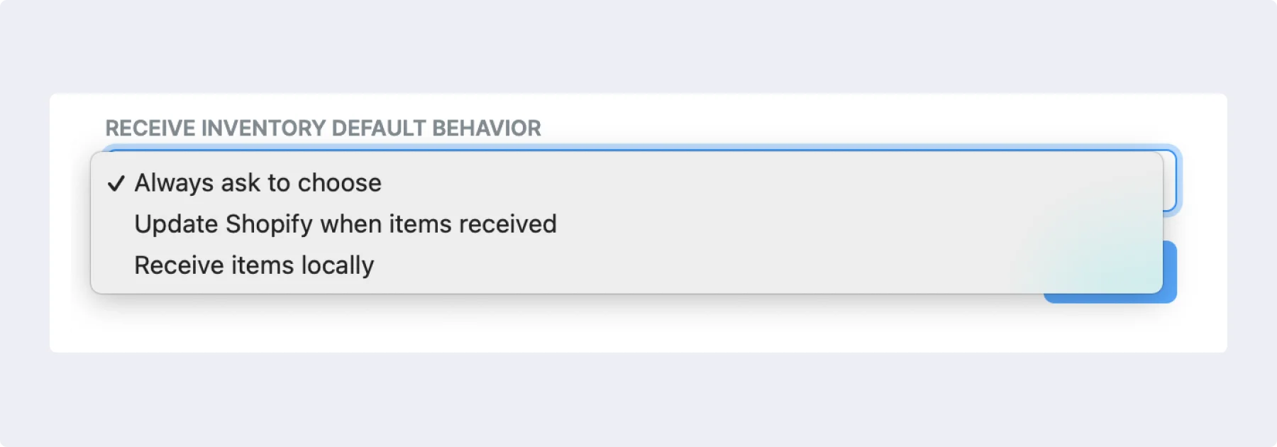 change-recieve-options
