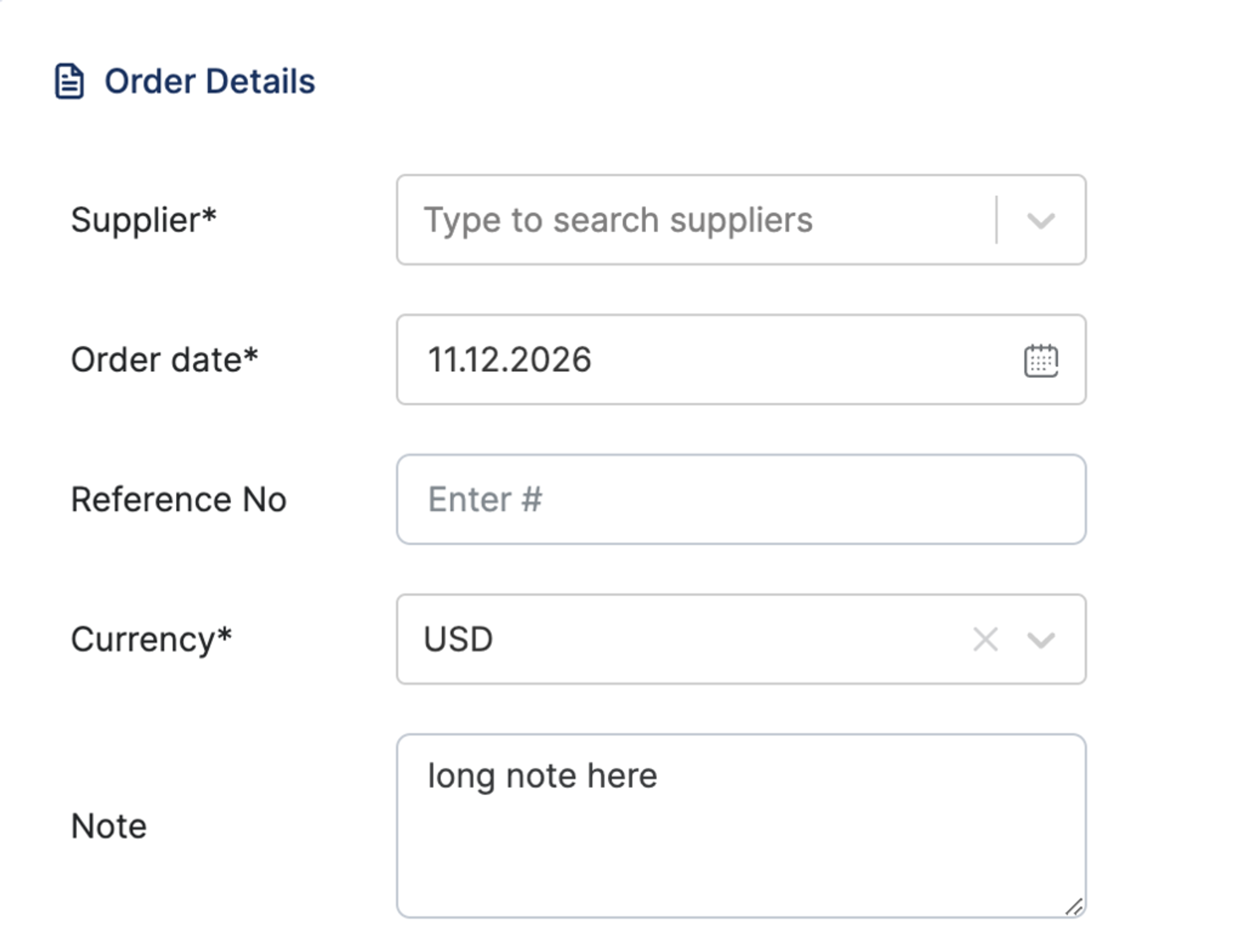 Order Details